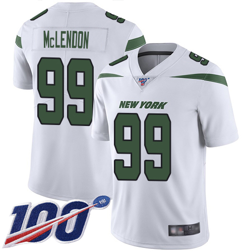 New York Jets Limited White Men Steve McLendon Road Jersey NFL Football #99 100th Season Vapor Untouchable